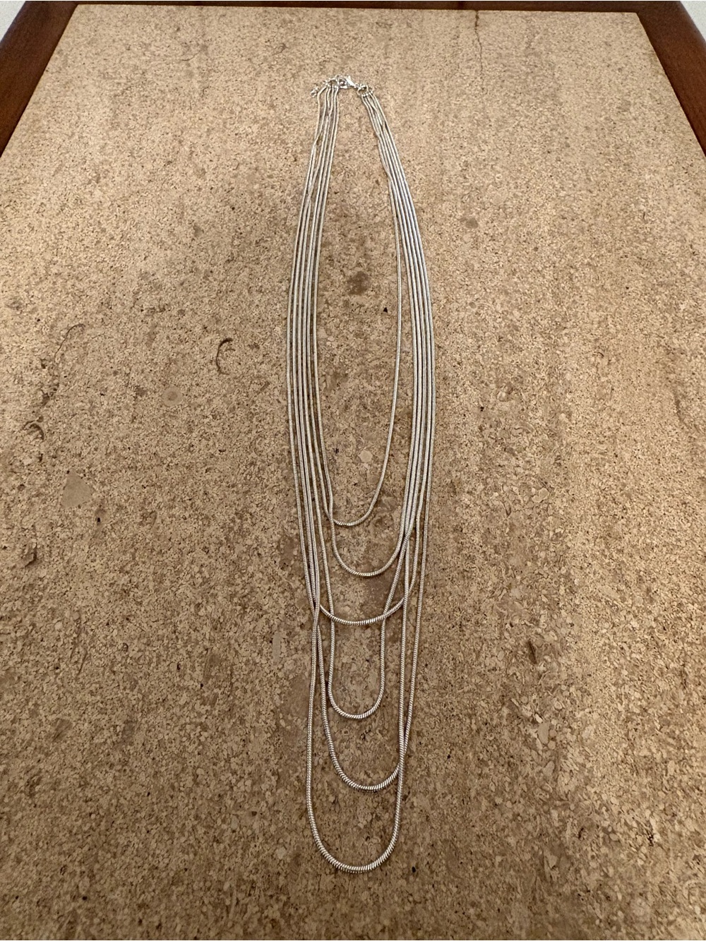 Multi-Strand Silver Layered Necklace - Women Jewelry